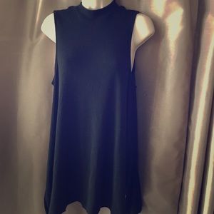 Long black turtle neck tunic